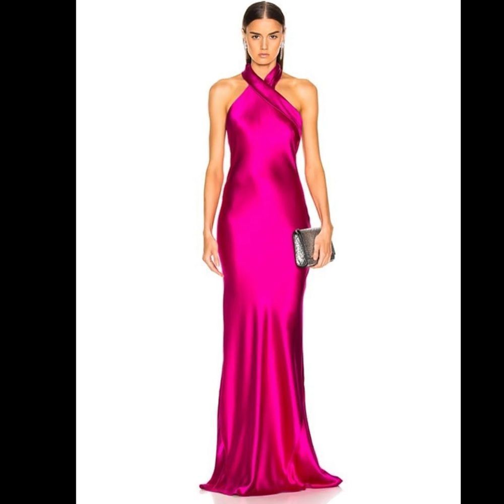 GALVAN Silk Pandora Dress in Magenta FR 40/ US 8 $1595